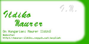 ildiko maurer business card